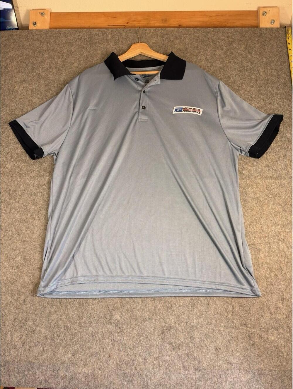 USPS Postal Service Polo Blue Clerk Shirt Men’s 3XL Made In USA
